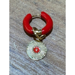 Boucle d'Oreille Soleil rouge