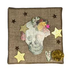 Tableau TETE DE MORT & ETOILES