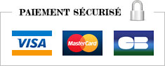 Paiement sécurisé par CB, VISA, MASTERCARD